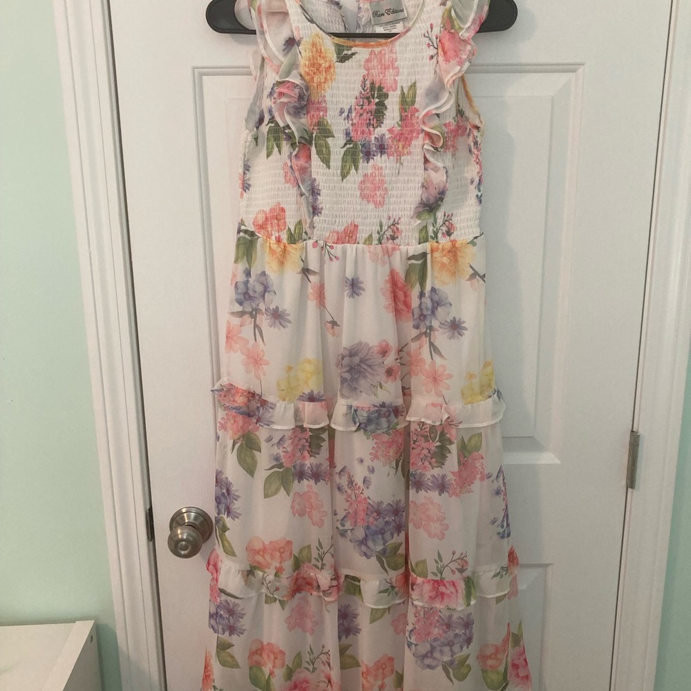 Rare Editions Multicolor Floral Kids Dress